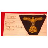 REPRO - WAFFEN S S  TRAPEZOID CAP BADGE