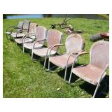 (7) Antique Metal Chairs & Rockers