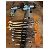 Collection of Air Tools and Kobalt Wrenches