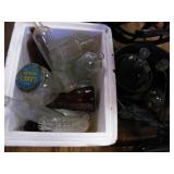 15+ Old bottles & iron plant hanger
