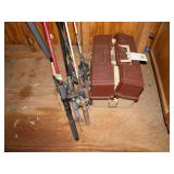 7 Fishing Poles & Tackle Box