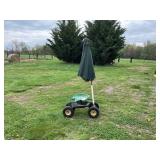 LAWN CART WITH UMBRELLA