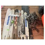 Assorted Chainsaw Bars and Chain Links