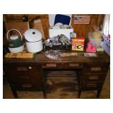 Lot w/ rain gauge/ food strainer & misc items