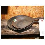 #3 Griswold Skillet & #5 cast iron skillet