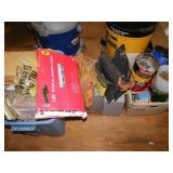 Lots of nails/ tool pouches & 2 Metal Boxes