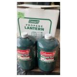 New Coleman lantern in box with 2 fuel canisters
