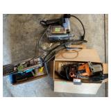 Lot of Power Tools Including Jigsaw, Grinder, and