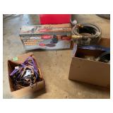 Chicago Electric Sander, Air Hoses, and Bungee Cor