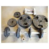 CAST IRON Weider Weights 110+ lbs. & 2 10 lb