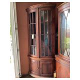 Wooden Corner Display Cabinet with Glass Doors