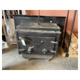 Cast Iron Wood-Burning Stove on Casters