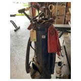Golf Club Set in Blue Leather Bag