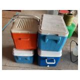 Assorted Plastic Hard-Shell Coolers
