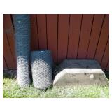 (2) Rolls Chicken Wire & Wooden Box