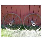 Pair of 31" Antique Iron Wheels