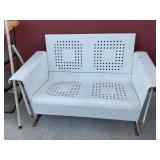 Vintage Metal Patio Glider Bench