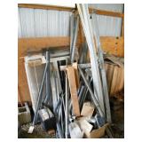 Dish brackets, scrap metal, battery