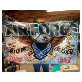 Air Force Flag with Eagle and Motto Design
