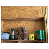 Shelf Lot of Tools, Decor, and Accessories