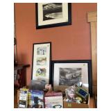 Framed Artwork and Assorted Tools Lot