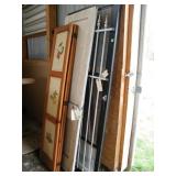 wooden folding chair, solid wood door & storm door