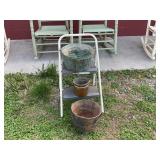 Set of Three Metal Pails or Planters