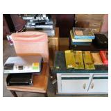 END TABLE, MAGNAVOX VHS, EMERSON DVD PLAYER,