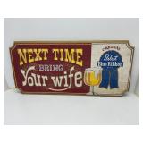 Pabst Blue Ribbon Decorative Wooden Sign
