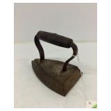 #5 Cast Iron Sad Iron with Wooden Handle