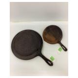 2 Cast Iron Skillets with Handles