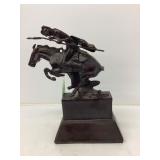 Bronze Sculpture of Warrior on Horseback