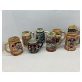 8 German Beer Steins