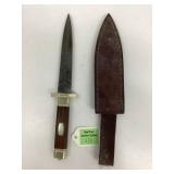 Fixed Blade Knife with Leather Sheath 5 1/2ï¿½ blade