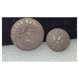 (2) Mississippi Civil War Buttons