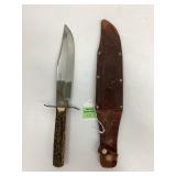 Original Bowie Knife Solingen Germany with Leather