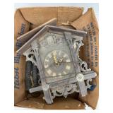 Wooden Cuckoo Clock with Pinecone Weights