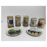 German Beer Steins and Commemorative Plates