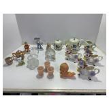 Figurines, Tea Set, and Glassware Collection