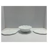 Indiana Wild Rose Bowl and Colony Harvest Platters