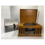 Crosley Wood Turntable with Vinyl Record