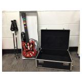 Gaming Guitar With Case and Trekking Poles