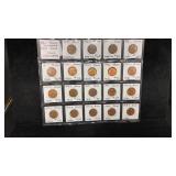 (19) Lincoln Wheat Cents, several UNC, includes