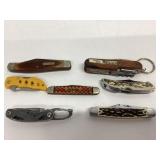 Six Folding Pocket Knives