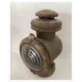 Vintage Metal Auto Lantern with Glass Lens