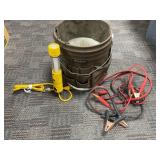 WorkHorse Tool Bucket, Light, and Jumper Cables