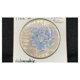 1922-S Holographic Silver Peace Dollar