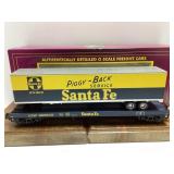 O Scale MTH Santa Fe Flatcar with Trailer #20-9817