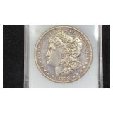 1890 Silver Morgan Dollar dipped