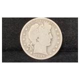 1898 Silver Barber Half Dollar